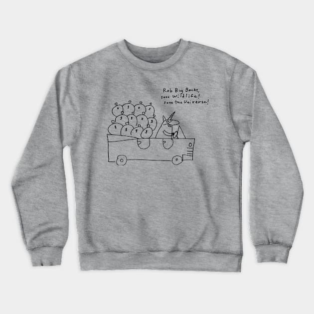 Unicorn's Earth Day Out Crewneck Sweatshirt by 6630 Productions